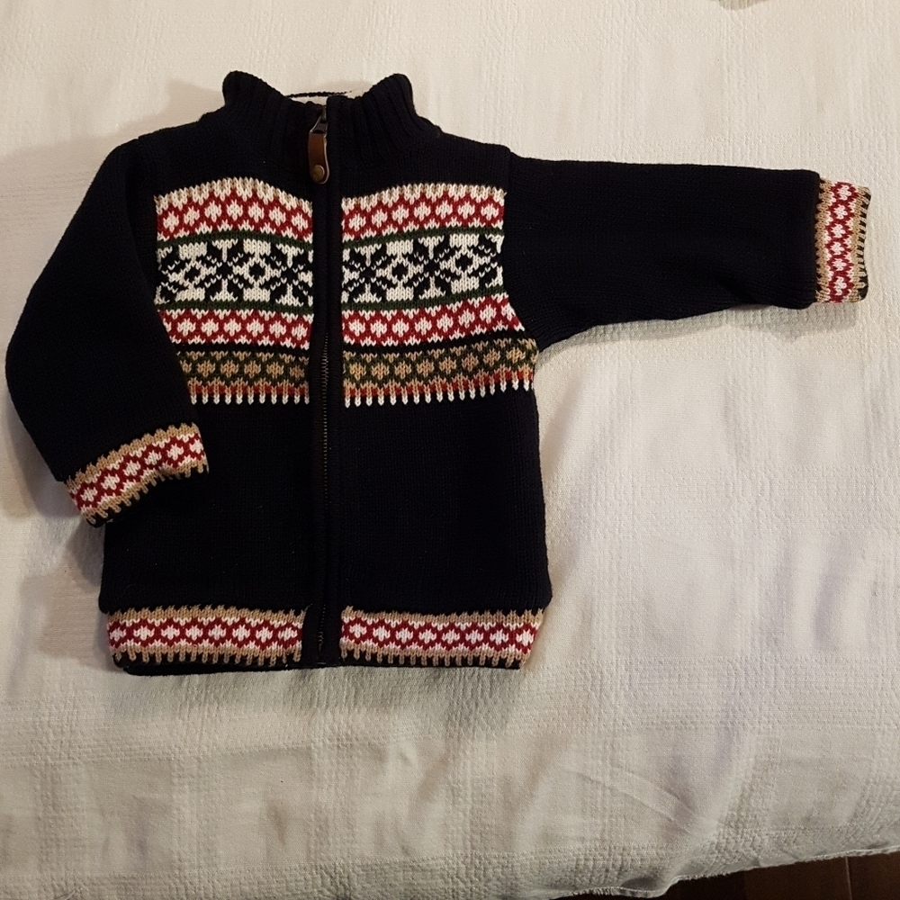 SKYR boys 12 months winter weight berber lined sweater